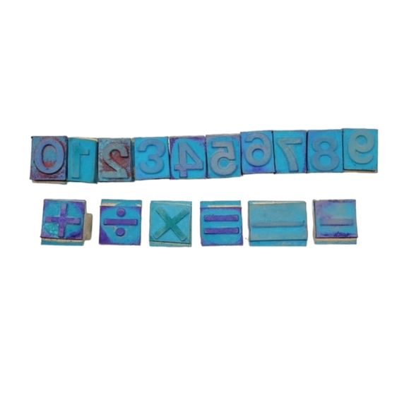 Rubber Stamp 3/4" Number and Math Signs - Picture 2 of 2